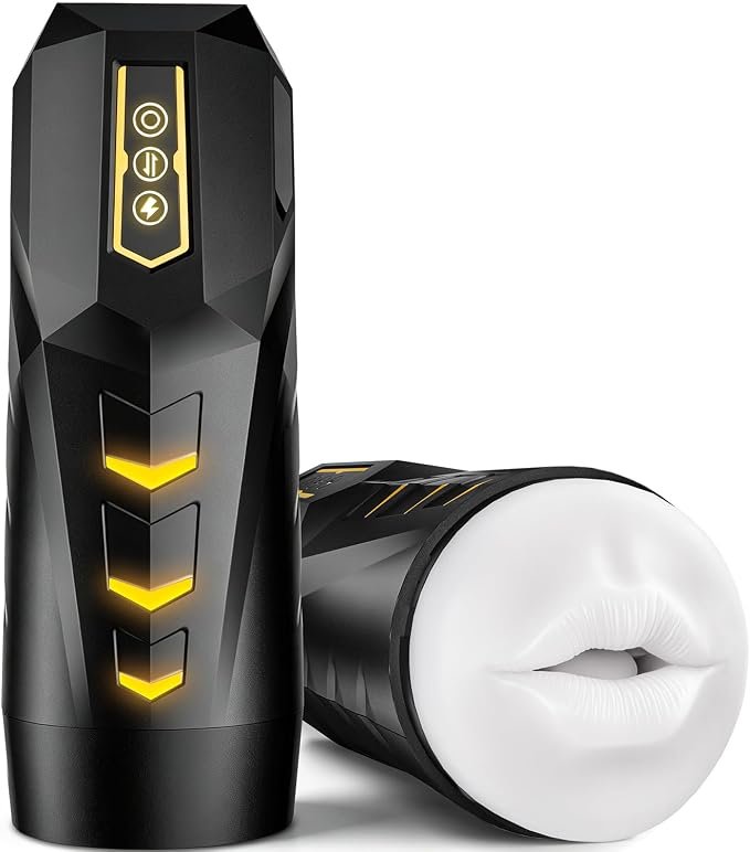 Electric Oral Simulation & Telescopic Male Masturbator  