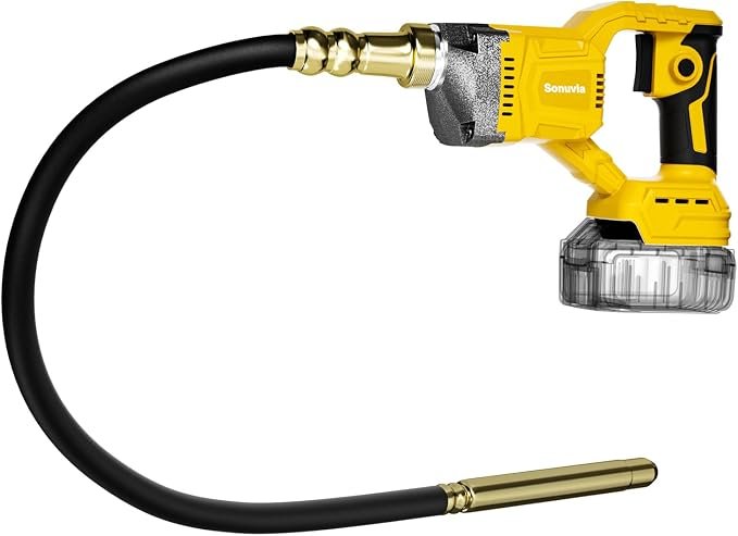 Cordless Concrete Vibrator Tool with 3.8-Ft Shaft (DeWalt 20V Battery Compatible) 