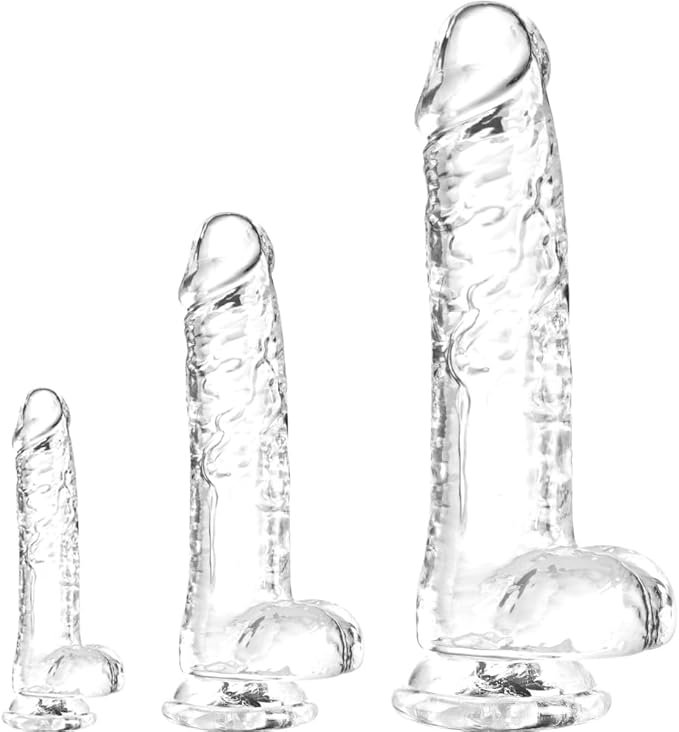 3-Size Realistic TPE Dildo Training Set with Suction Cup