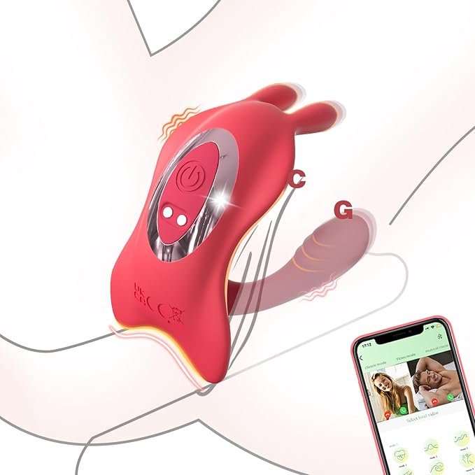 Dual-Motor App-Controlled Wearable Couples Rabbit Vibrator