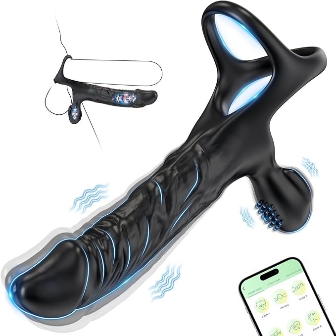 Dual Penetration Strapless Strap-On Dildo | App-Controlled Vibrating Massager