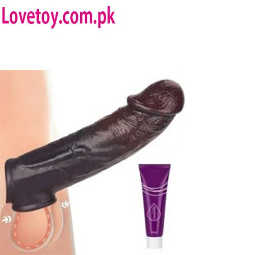 Realistic Penis Sleeve with Thickened Testicle Penis Ring In Pakistan