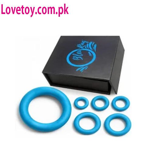 6-Piece Turquoise Silicone Cock Ring Set for Men In Pakistan