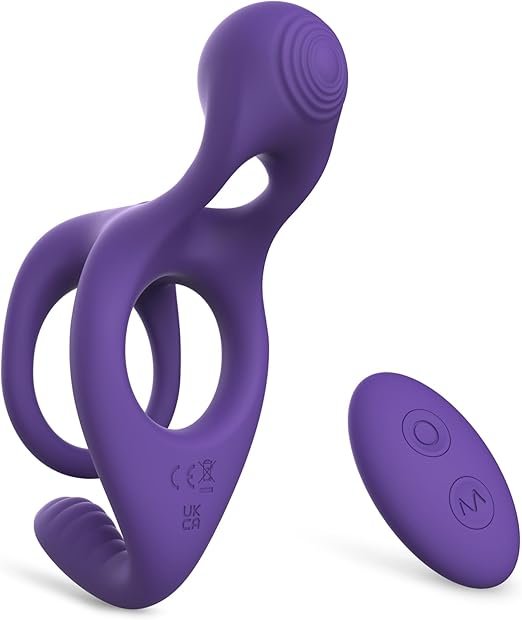 Gemster Double-Ring Vibrating Cock Ring with Remote Control  