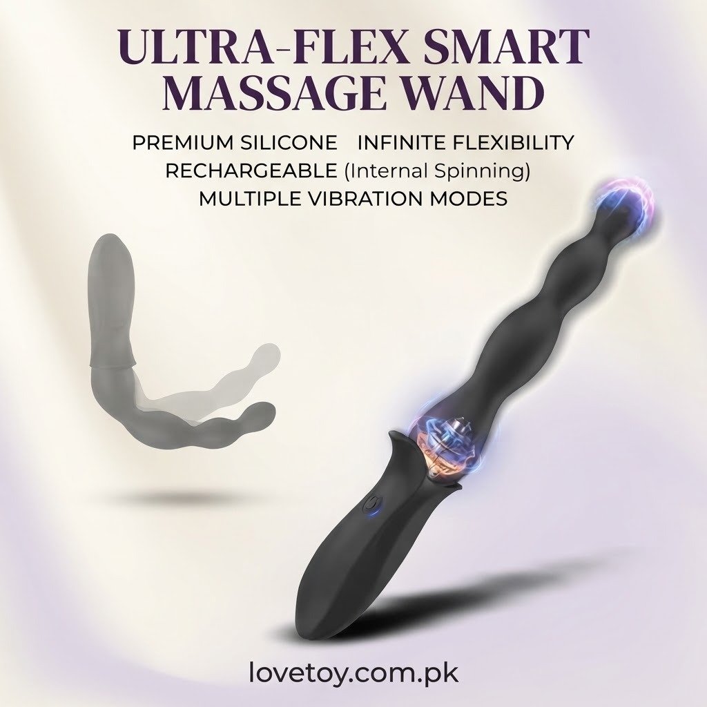 SMAM Palm-Sized Dual-Motor 10-Speed Vibrating Liquid Silicone Anal Beads In Pakistan