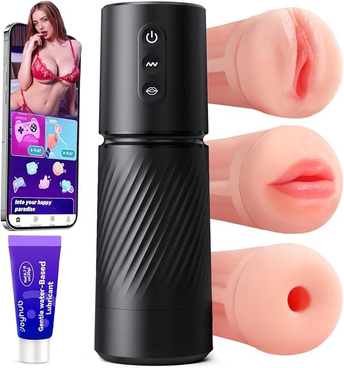 Uoffile AI Dual Motor Male Masturbator with 3 Sleeves