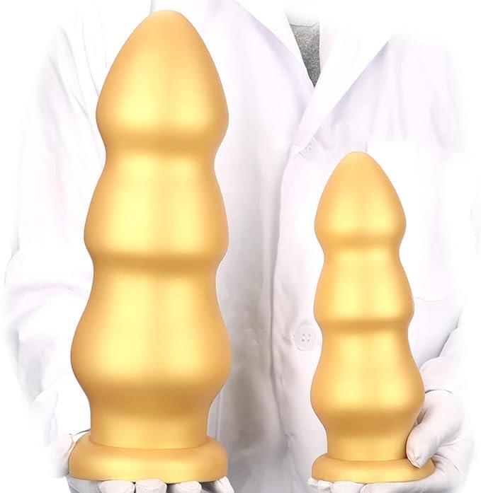 Curved Silicone Bead Suction Cup Anal Trainer