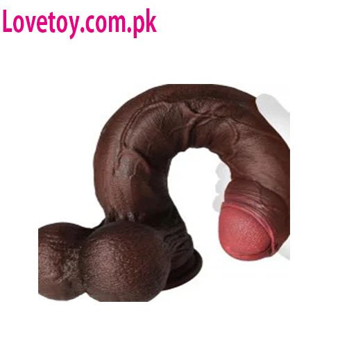 Realistic Uncut Bi-Color Silicone Suction Dildo In Pakistan