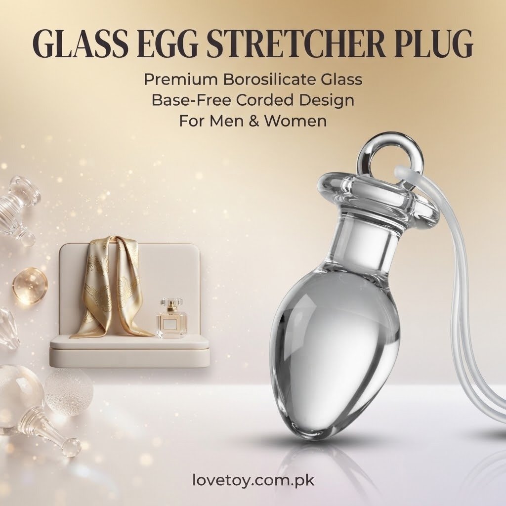 Premium Hollow Tunnel Anal Butt Plug with See-Through Flared Safety Base In Pakistan