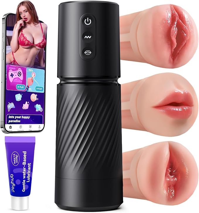 Uoffile AI-Powered Interactive Male Masturbator with 3 Sleeves 