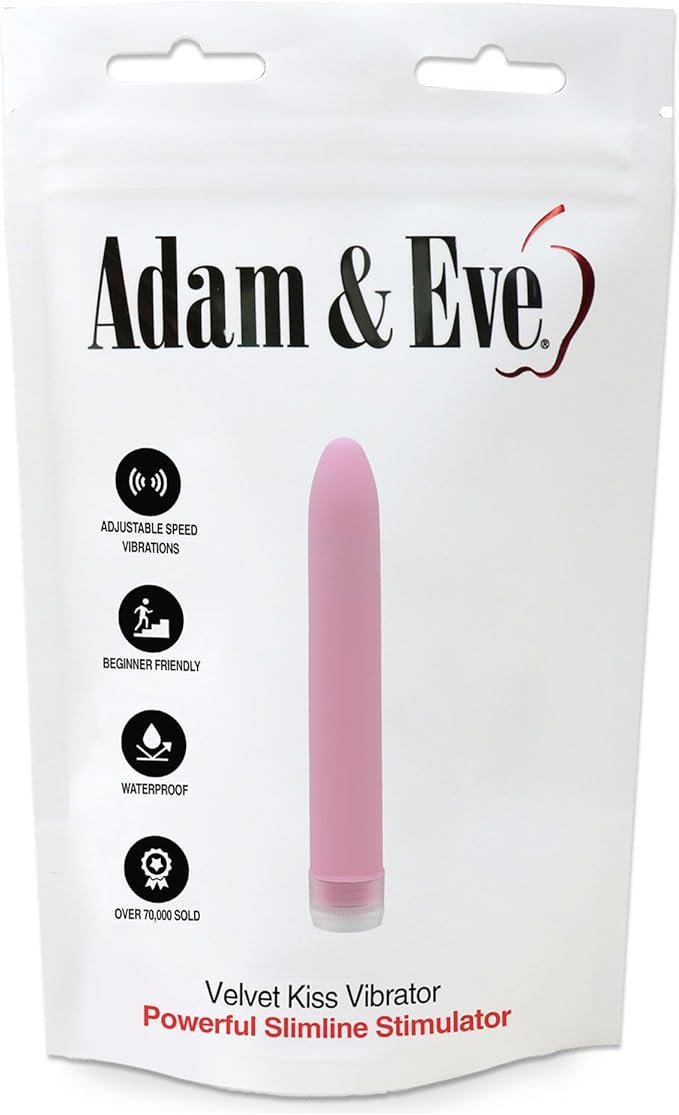 Adam & Eve Velvet Kiss Vibrator Silky Smooth Multi Speed Classic Bullet for Clitoral