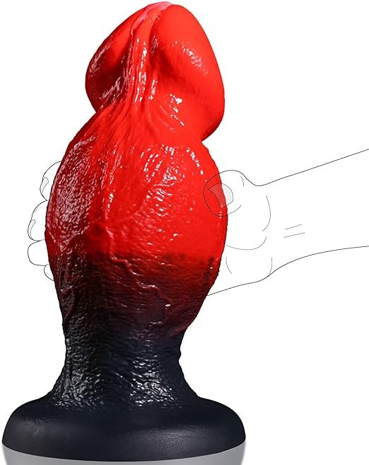 Monster XL Dual-Tone Silicone Knot Dildo 