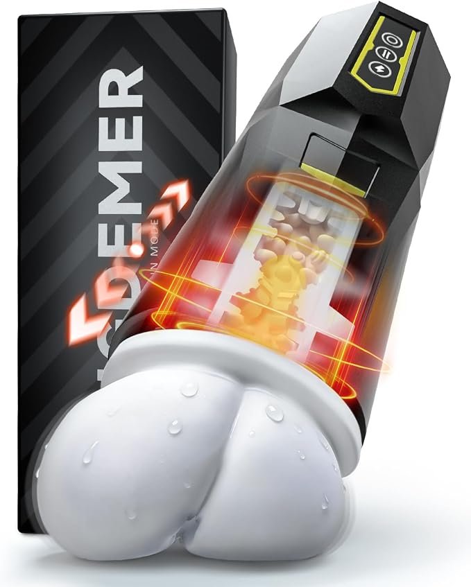 Multi-Function Electric Telescoping Male Masturbator with Turbo Mode 