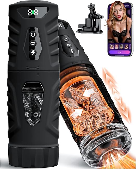 EINSEO App-Controlled Automatic Thrusting and Rotating Male Masturbator  