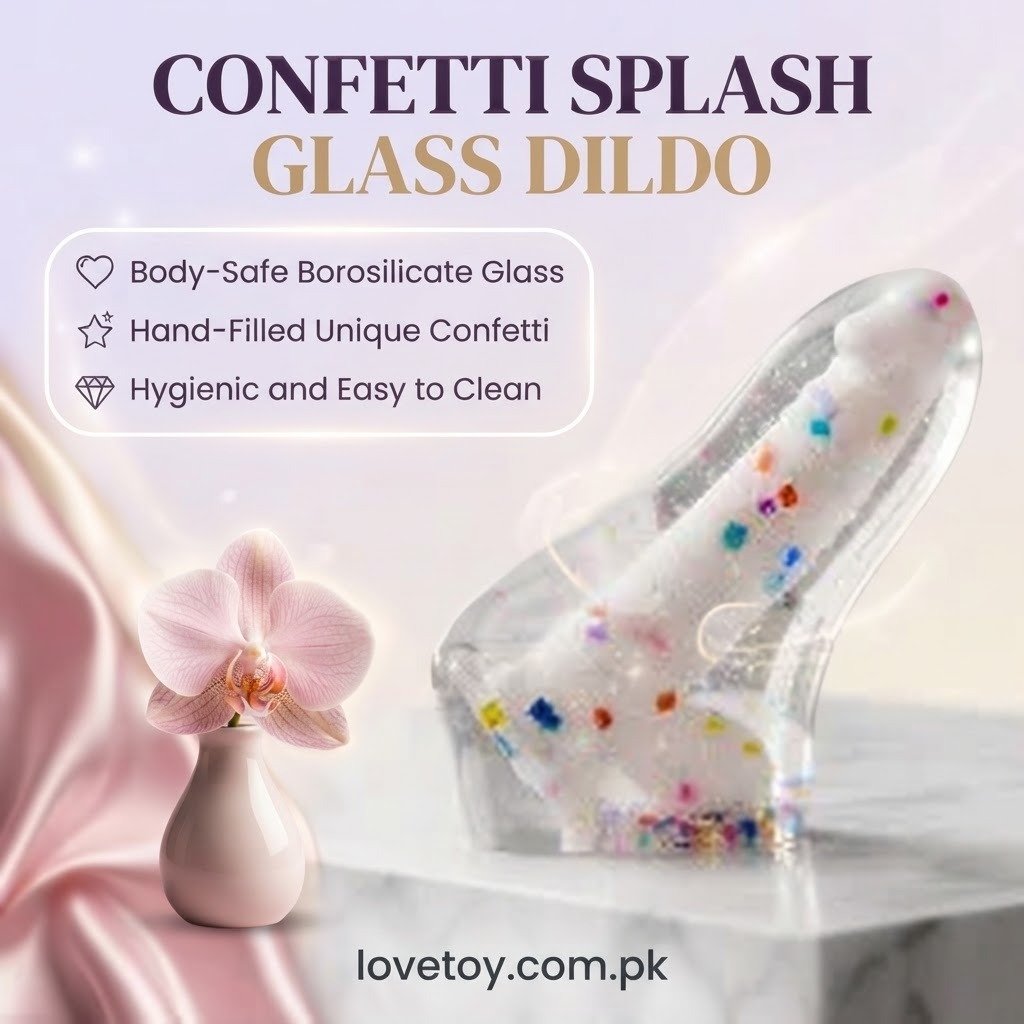 6.5 Inch Confetti Clear Silicone Dildo In Pakistan