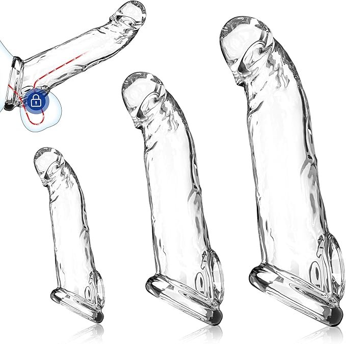 Premium 3-Piece TPE Custom-Fit Penis Extension & Stamina Sleeve Set  