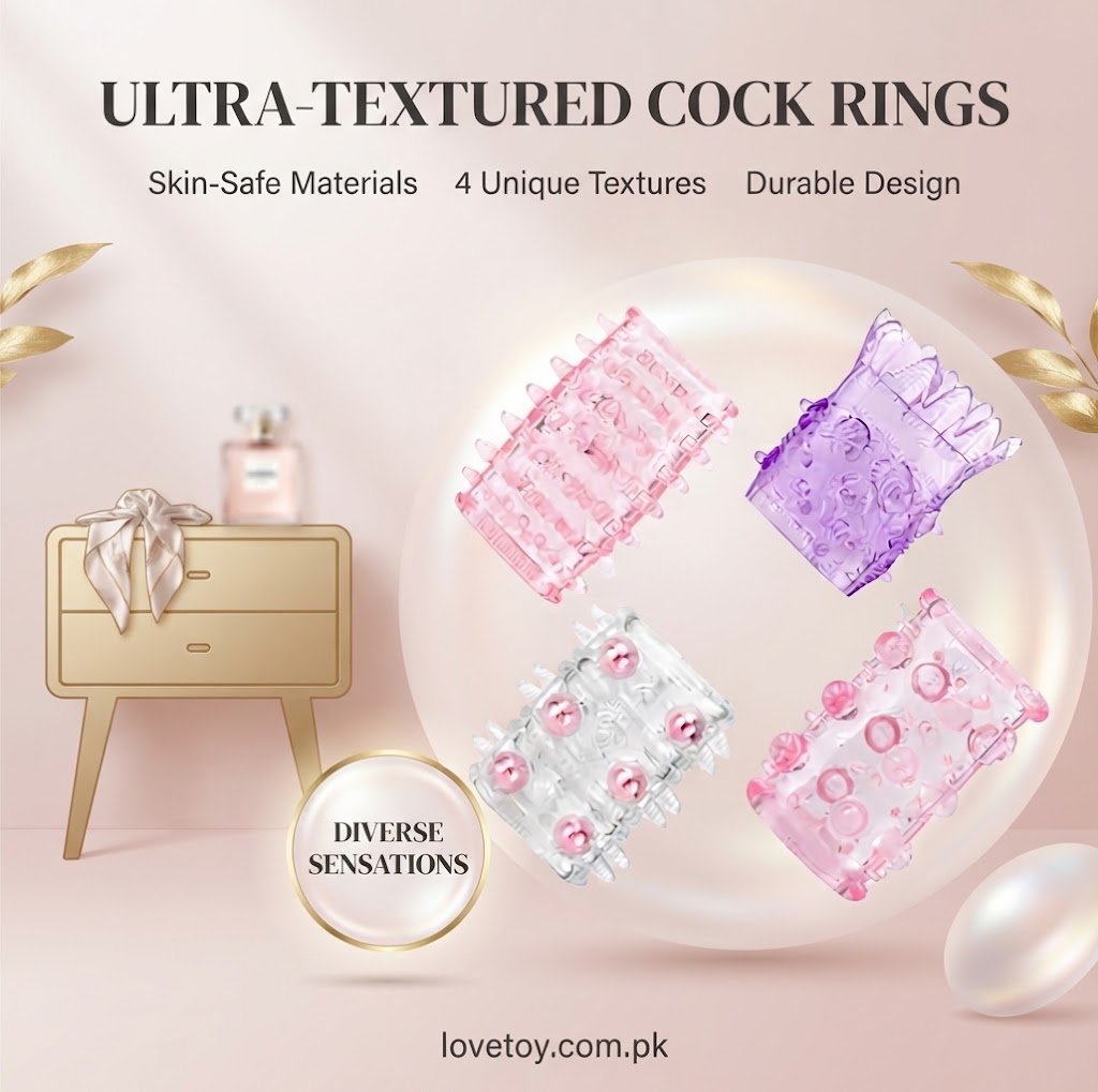 Reusable Penis Sleeves, 4 PCS Random Color Male Cock Extender Size Enlarger In Pakistan