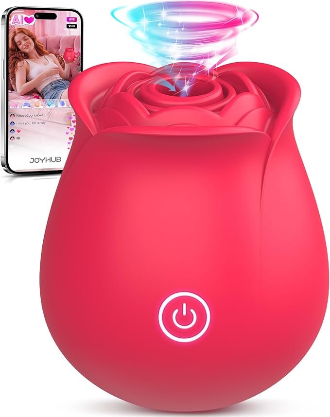 App-Controlled Rose Air-Suction Clitoral & Nipple Stimulator