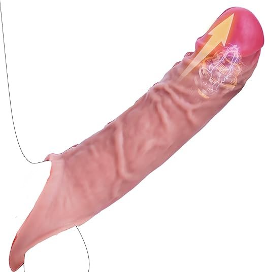 Warmfeel 6-cm Extension Vibrating Sleeve with Scrotum Stretcher