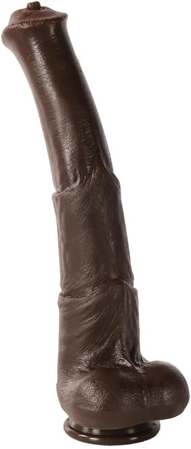 Realistic Dual-Density Silicone Dildo with Balls,