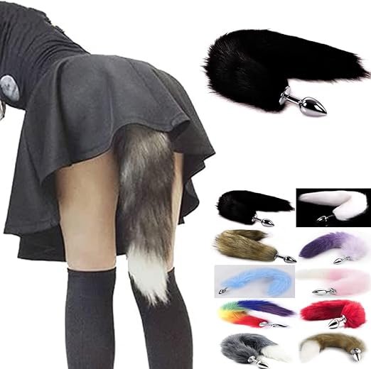 Stainless Steel Fox Tail Butt Plug 