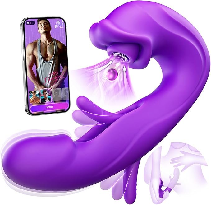 Joyhub 3-in-1 App-Controlled Flapping G-Spot & Lip Air-Suction Vibrator