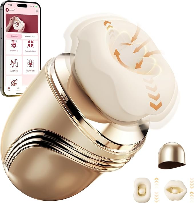 Heated App-Controlled Oral Sensation & 360° Tongue Licking Dildo