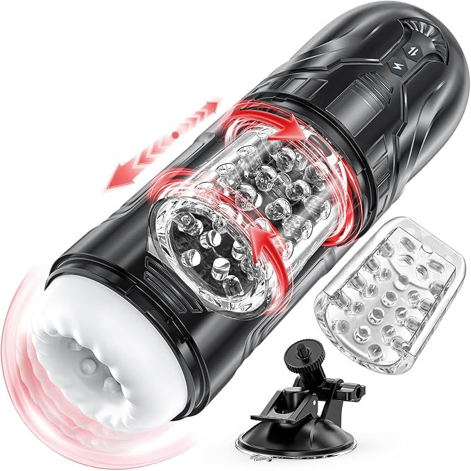 Turbo-Action Automatic Thrusting and Rotating Male Masturbator 