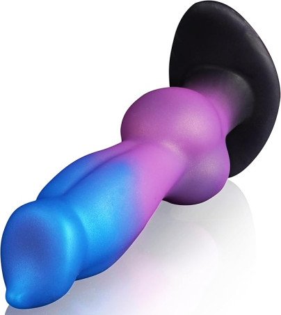 Tri-Color Gradient Knotted Silicone Anal Plug