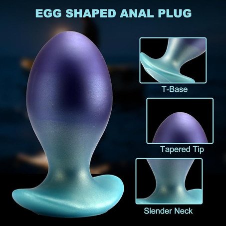 Graduated EggShaped Silicone Anal Training Plug  