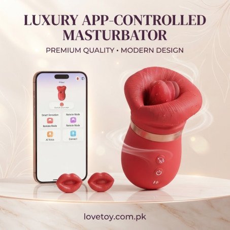 App-Controlled Rose Suction Massager with Flexible Tongue Technology In Pakistan