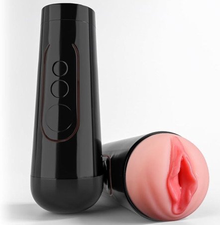 Manual Squeezable Shell Male Masturbator Cup 7.5 Inch Realistic Textured Pocket Stroker