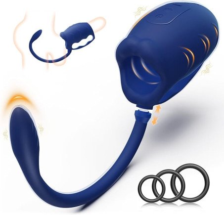 3 In 1 Liquid Silicone Vibrating Male Stroker and Cock Ring