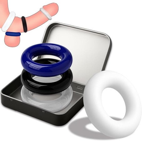 4-Piece Multi-Color High-Elasticity Silicone Cock Ring Set 