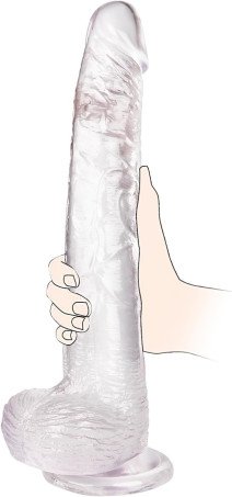 Big Dildo, 11.61 Inch Clear Dildos Lifelike Skin