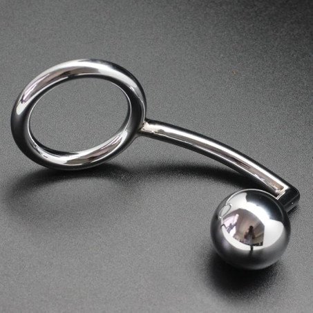 Premium Stainless Steel Dual-Action Cock Ring & Anal Plug System  