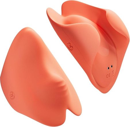 Palm-Fit Peach Heart-Wing Ergonomic Vibrator