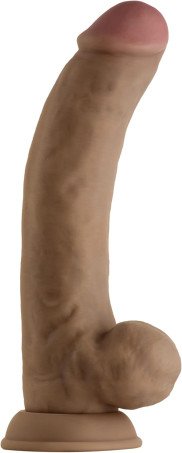 FlexiSkin Model C Curved Liquid Silicone Dildo with Suction Cup  