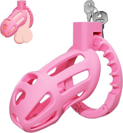 Premium Adjustable 8-Size Hollow ABS Chastity Cage System  