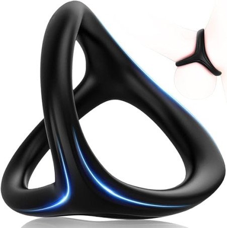 Adorime 3-in-1 Silicone Penis Ring  