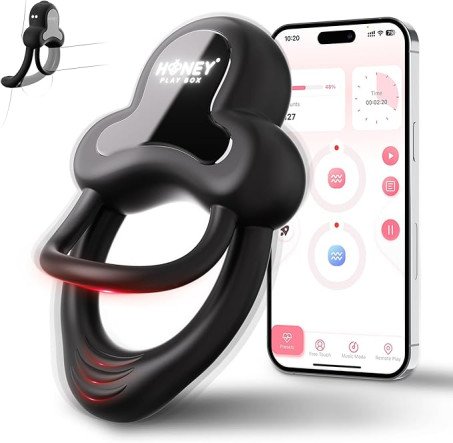 Premium Dual-Ring APP-Controlled Vibrating Couples’ Stamina & Clitoral Stimulator  