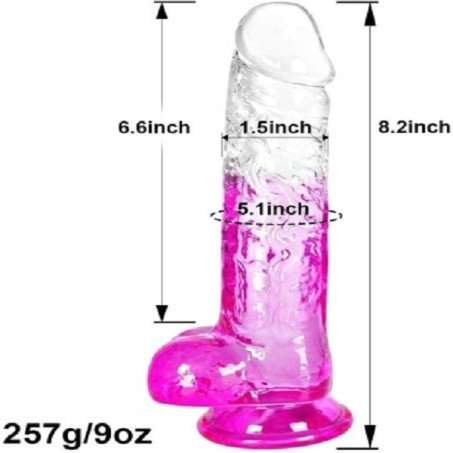 Clear Purple Dildo with Suction Cup Price In Pakistan