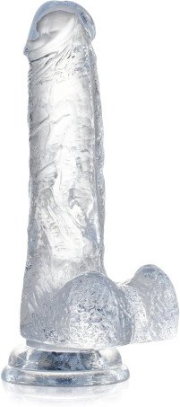 7.1 Dildo Realistic Clear Silicone Suction