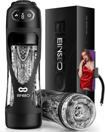 AI-Powered Suction and Vibration Male Masturbator