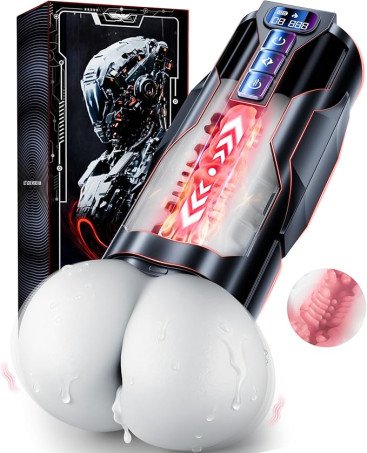 Realistic Hip Automatic Thrusting and Heated Male Masturbator Cup
