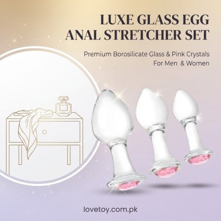 Jeweled Crystal Glass Anal Plug and Trainer In Pakistan