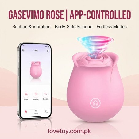 App-Controlled Rose Air-Suction Clitoral & Nipple Stimulator In Pakistan