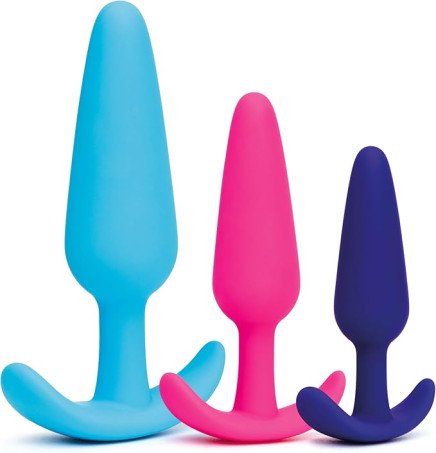Premium 3-Piece Progressive Smooth Anal Plug Training Kit