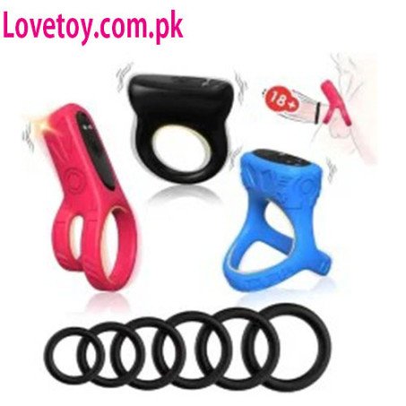 Premium 9-in-1 Versatile Vibrating Cock Ring & Stamina Enhancement Kit In Pakistan
