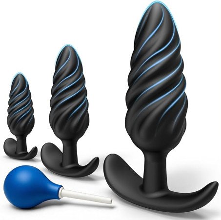 Premium 4-Piece Progressive Anal Training Set with Integrated Enema System